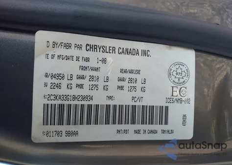 2008 Chrysler 300 Limited from USA, damaged, VIN 2C3KA33G18H230934